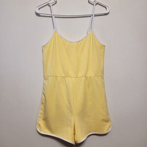 NWT Retro Yellow Shorts Romper
